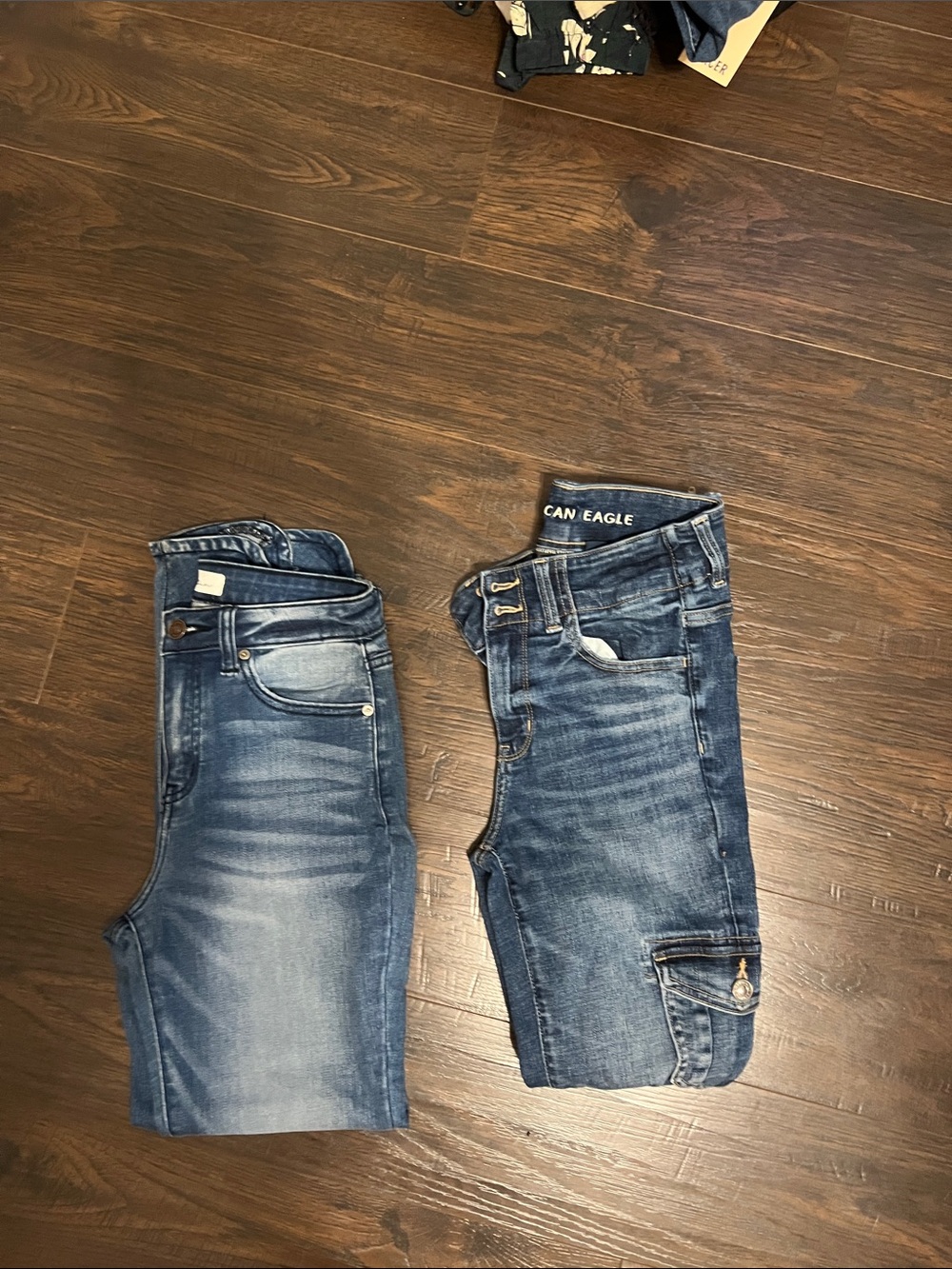 American Eagle Outfitters and Kan Can Women’s Skinny Jeans in Faded Blue Denim